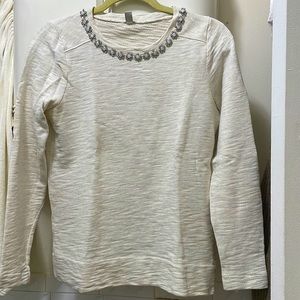 Jcrew Marled Jeweled  Sweatshirt